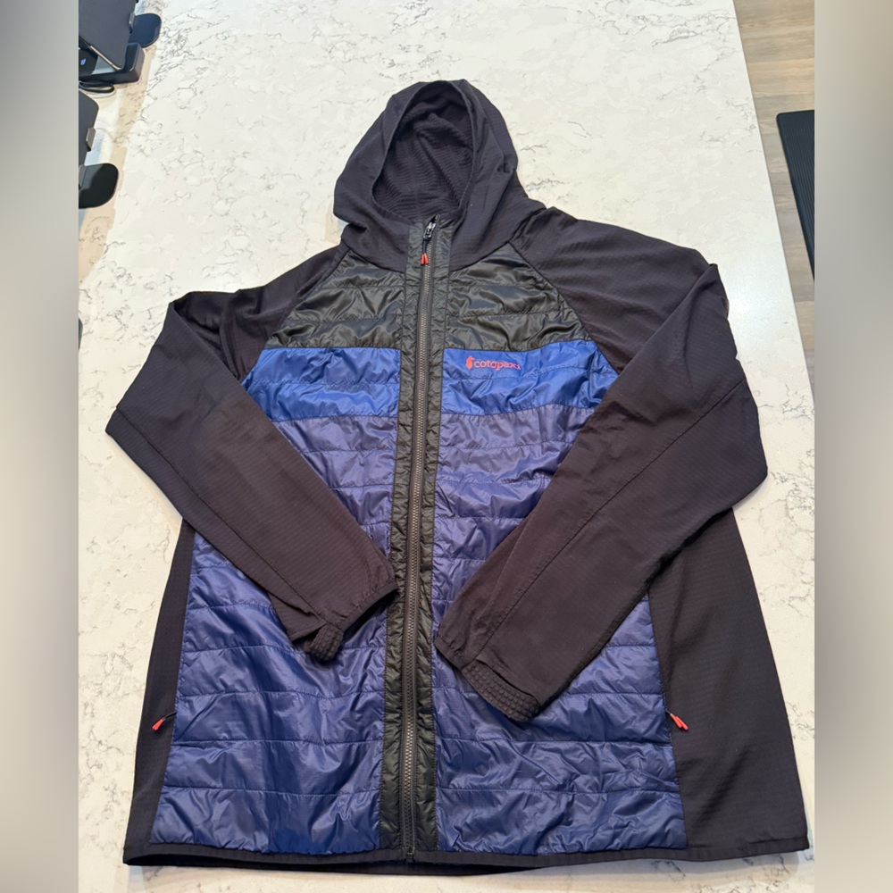Cotopaxi Teal Full Zip Black Insulated Men’s XXL NWOT 2X  Hooded Jacket